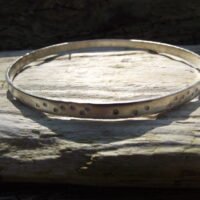 recycled silver dotty bangle
