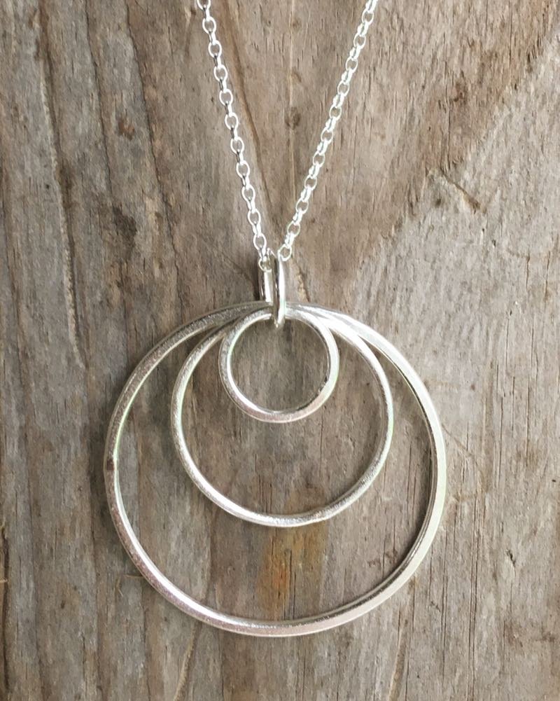 large sand circles pendant