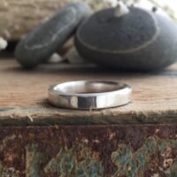 Shine recycled silver band ring