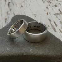 satin recycled silver ring