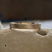Awel matte finished recycled gold band