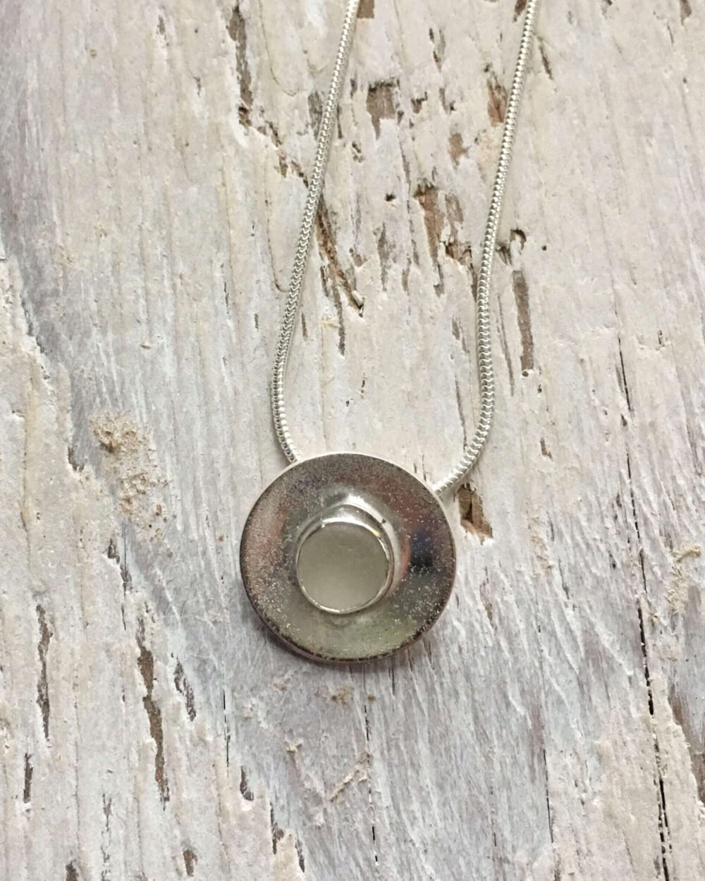 Sea Glass on Sand pendant