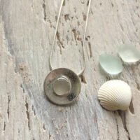 Sea Glass on Sand pendant